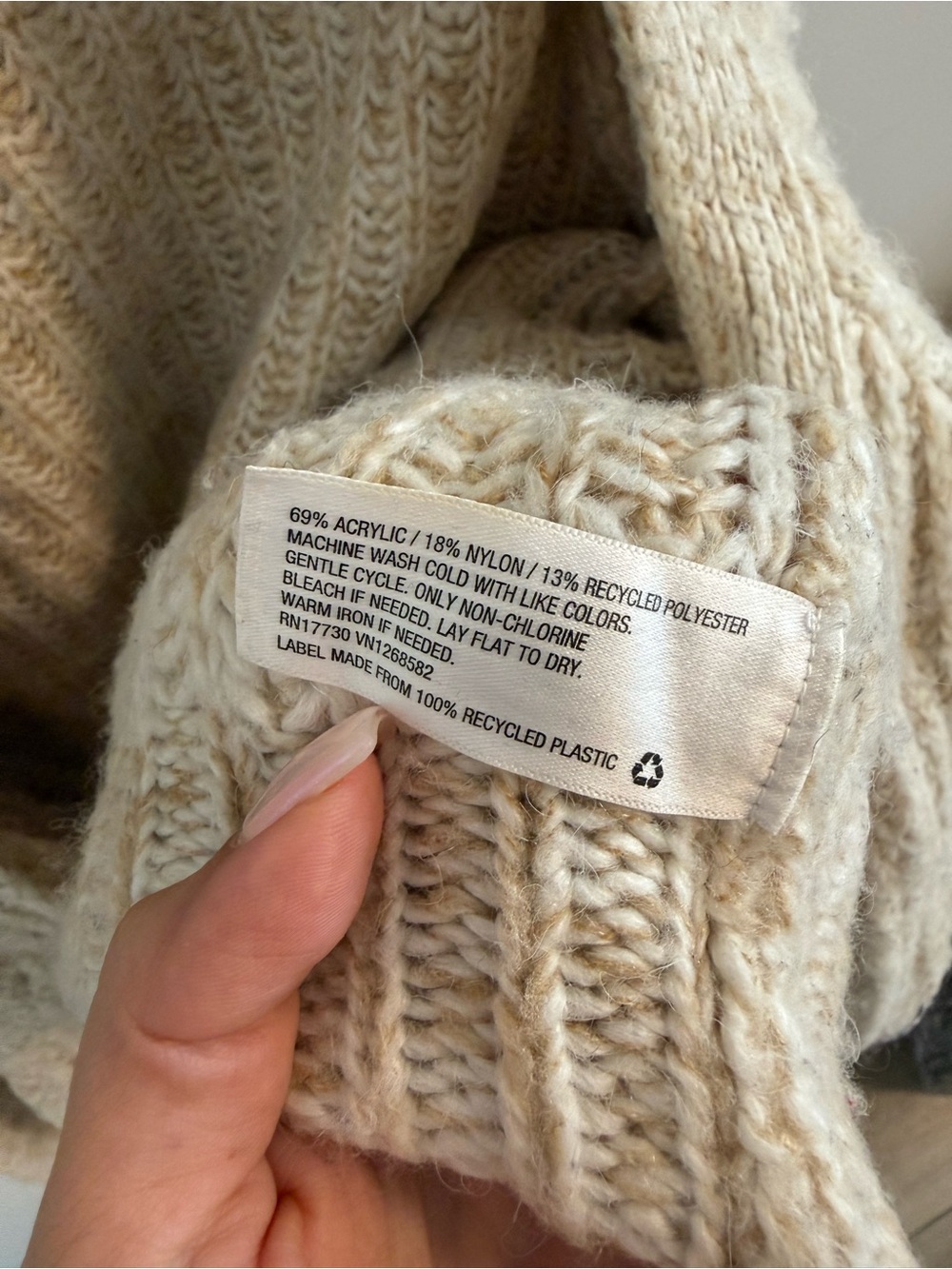 Ava & Viv Oatmeal Cable-Knit Button Cardigan - Picture 3 of 3